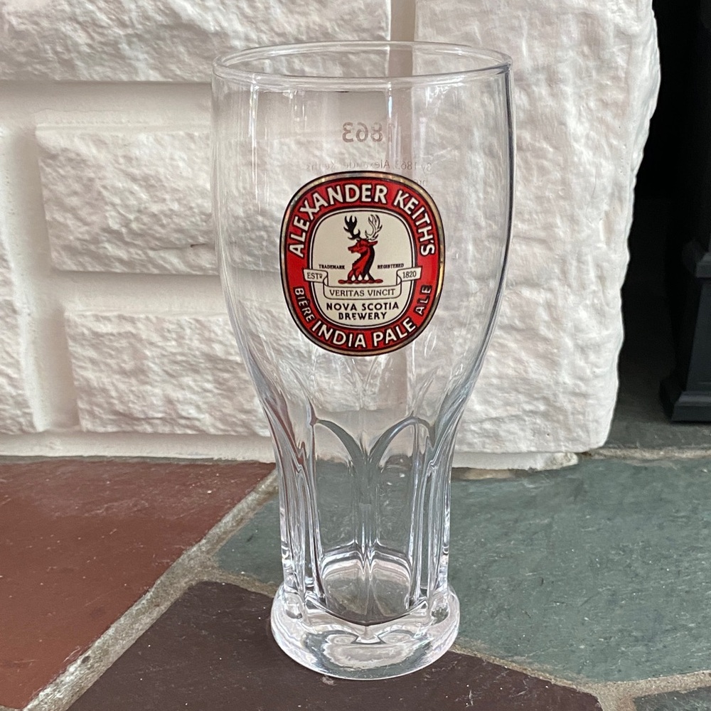 Alexander Keiths Nova Scotia Brewery beer glass.